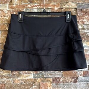 Lucky in Love Black Skirt Skort Tennis Pickleball Golf Interior Shorts Medium